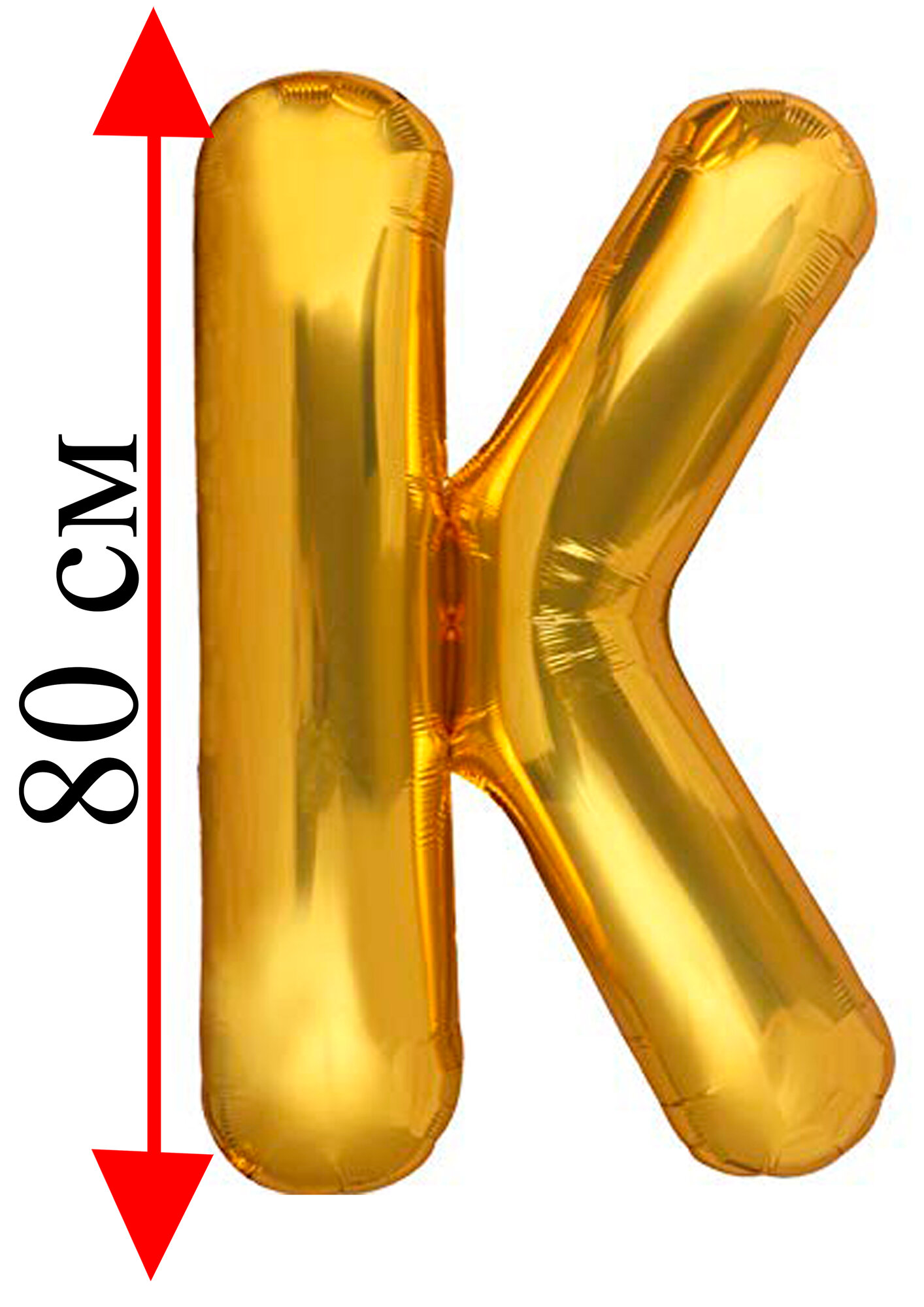 Воздушный шар буквы 32 дм/ 82 см прочный шар для праздников буква K