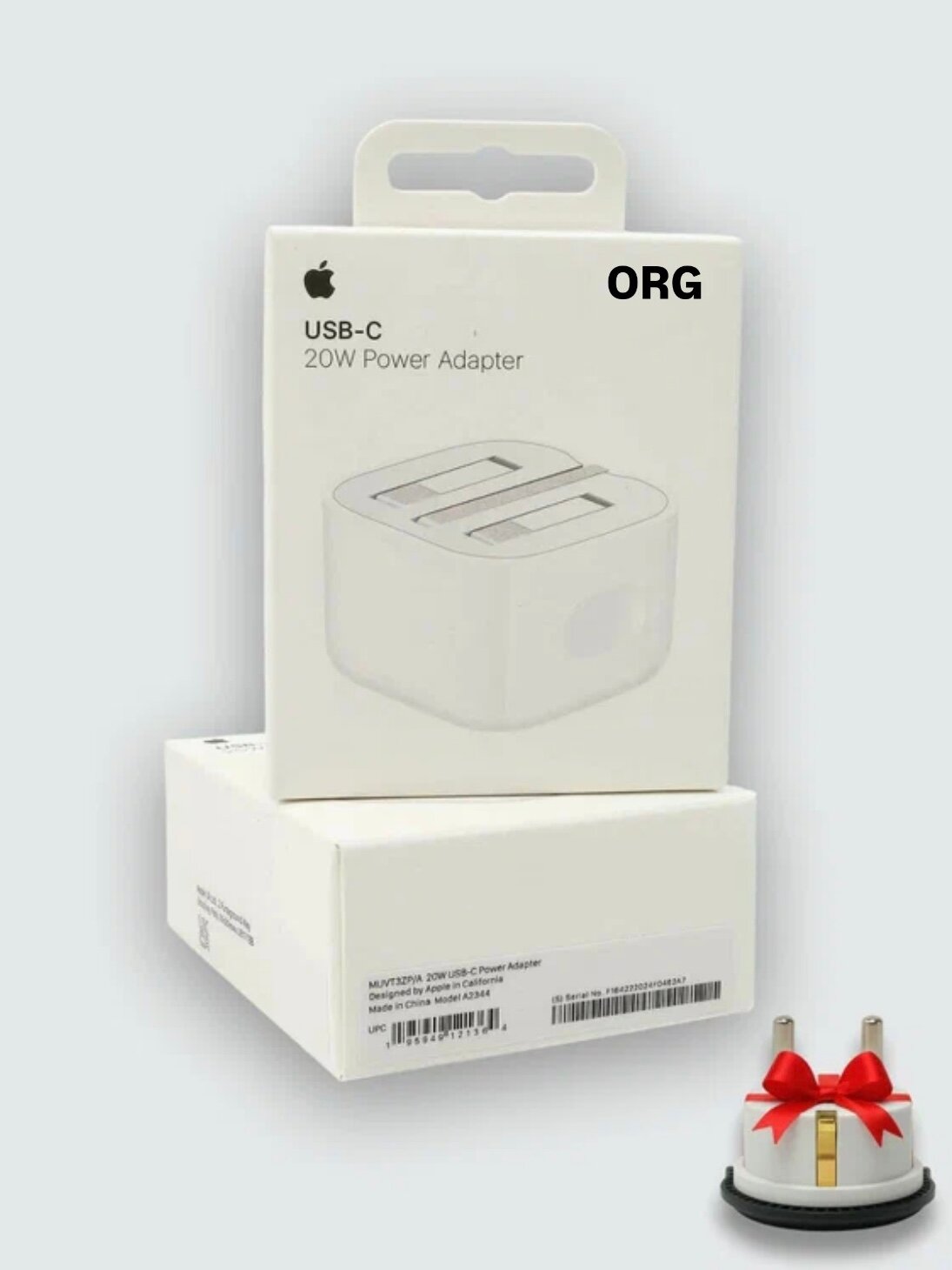 Оригинальный Зарядное устройство Apple USB-C Power Adapter, 20Вт, для iPhone и iPad, белое — фото 1