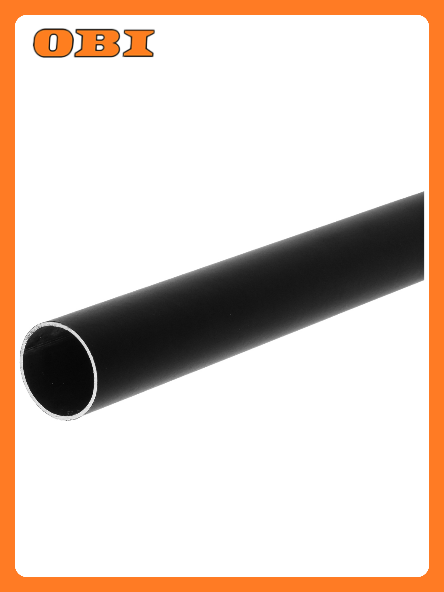 Труба PALLADIUM jt 16  сталь  диаметр 2 5 см  длина 200 см  матовая  черный