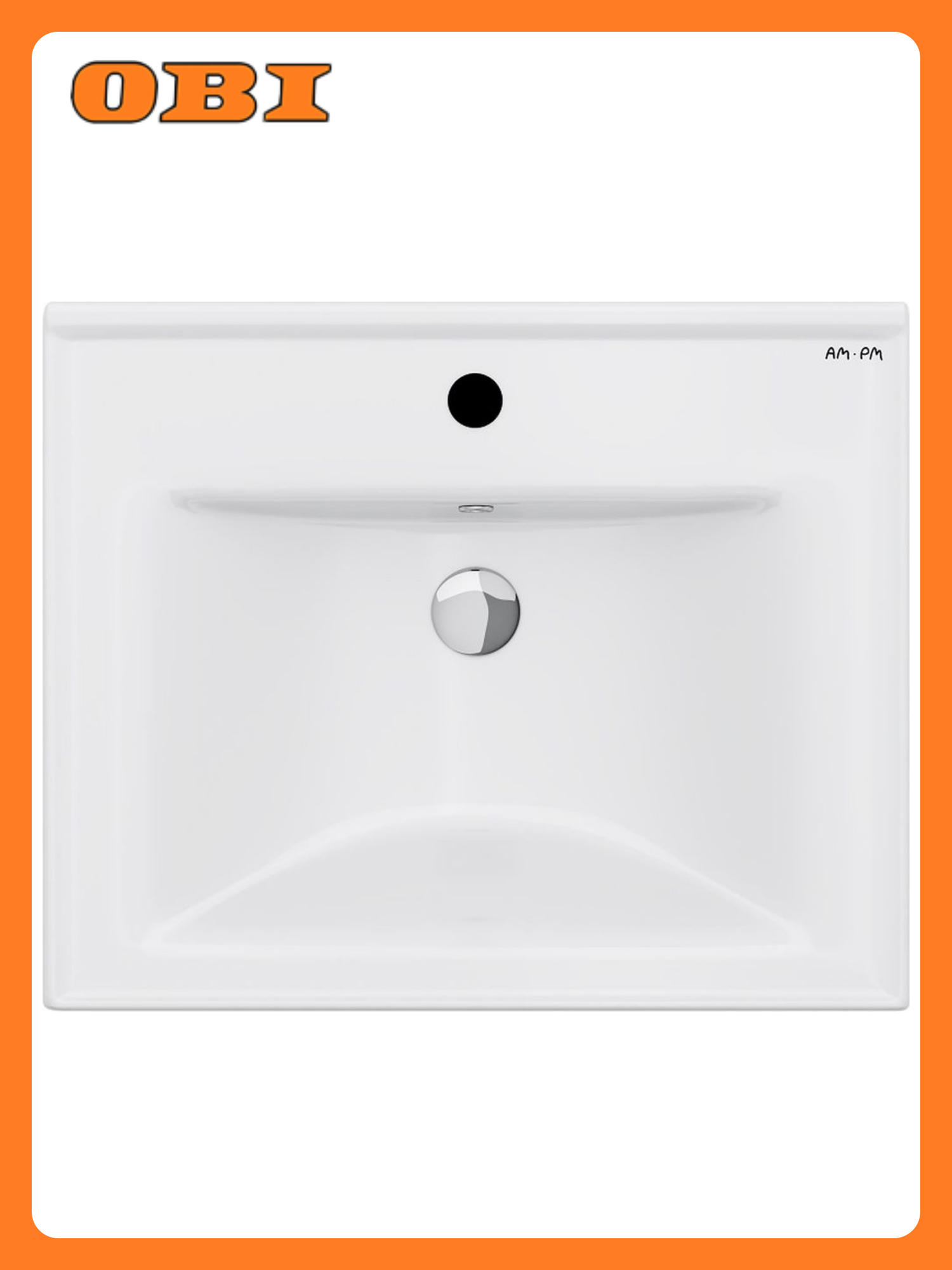 Раковина AM.PM X-Joy M85AWCC0552WG фарфор накладная белая