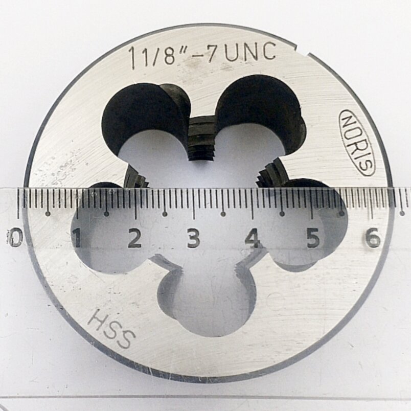 Плашка дюймовая унифицированная 1 1/8"-7UNC 60° HSS — фото 1