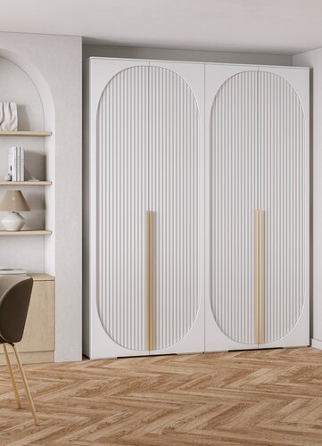 Изображение товара Шкаф распашной Брей-2 Белый для одежды четырехдверный 260*250*55