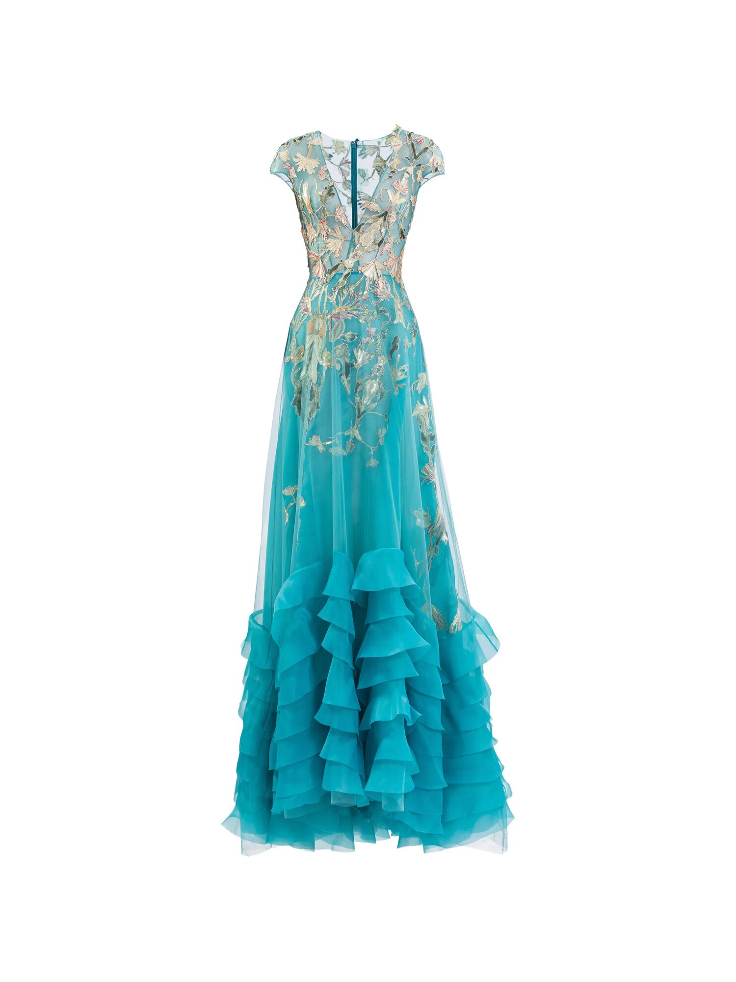 Платье Ruffled floral maxi dress