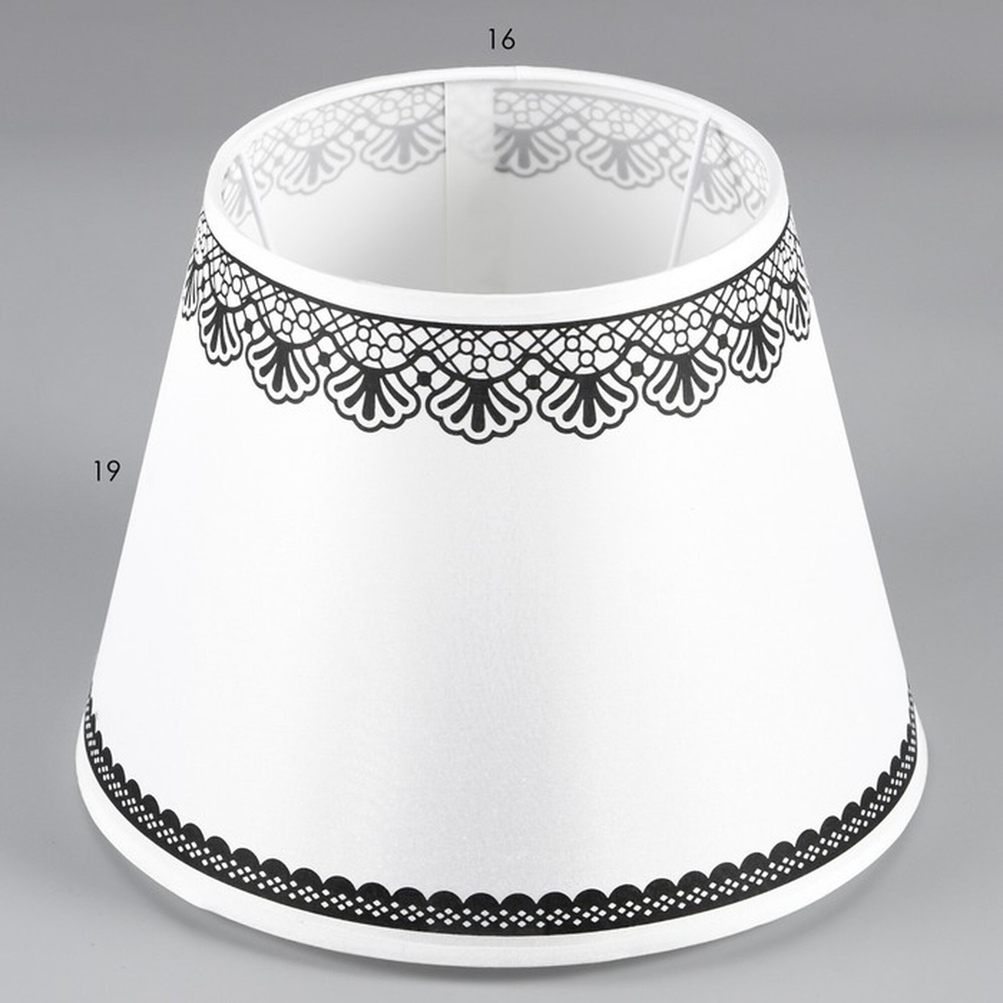 Абажур BayerLux, E27, цвет белый, металл, текстиль, 25x25x19 см — фото 1