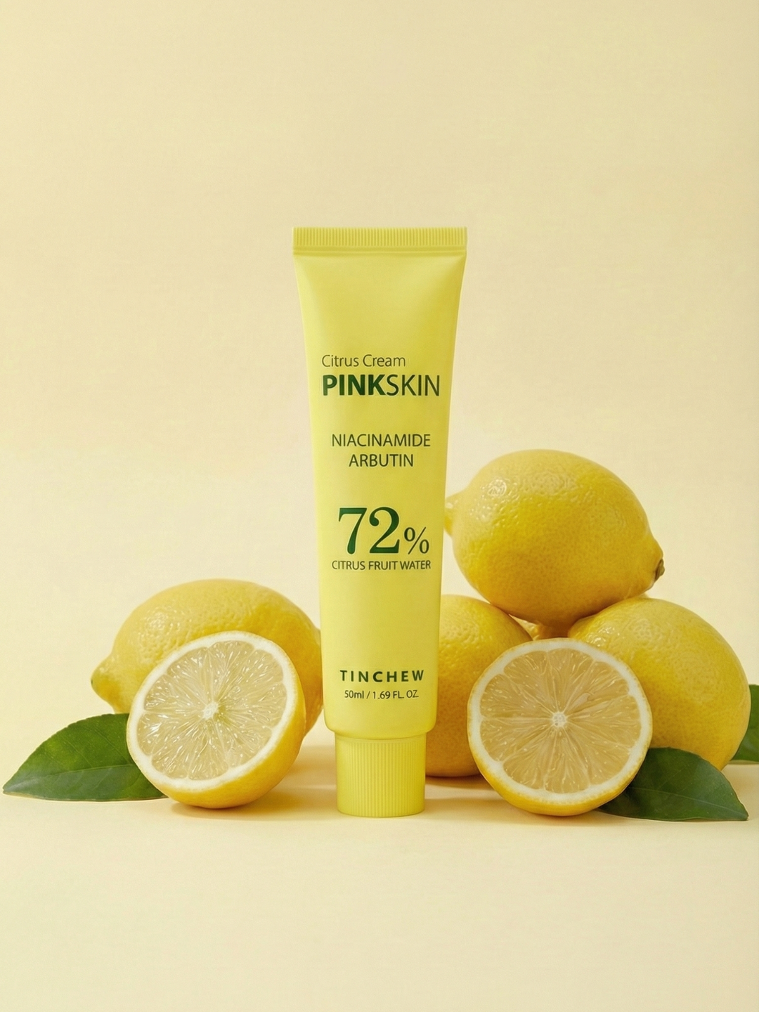 Крем для лица TINCHEW Pinkskin Citrus Cream 72% — сияние, ровный тон и увлажнение, 60 мл