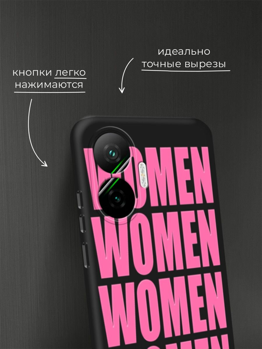 Чехол на Poco F7 / Поко F7 с принтом WOMEN 4 — фото 1