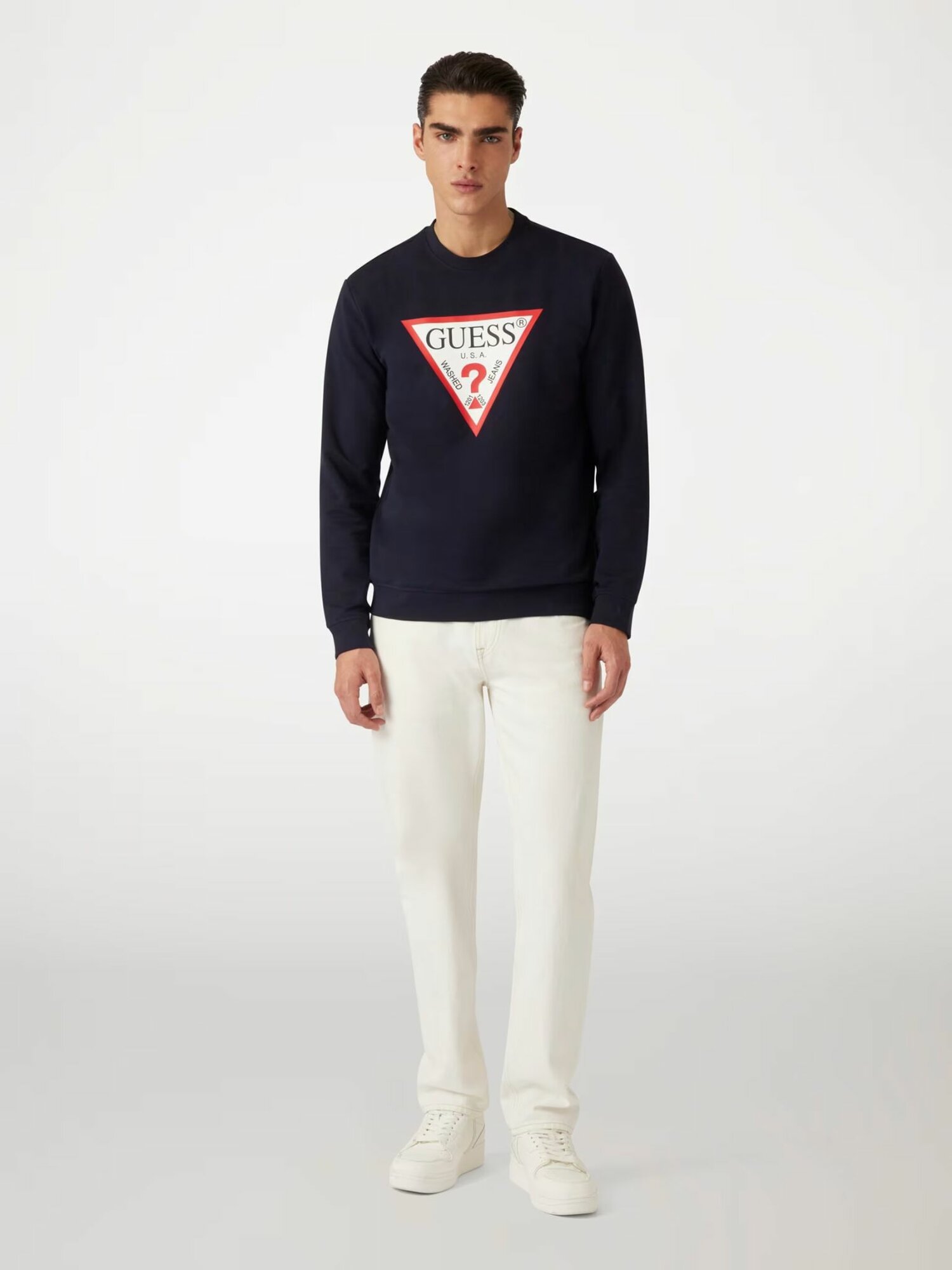 Свитшот GUESS, размер M, , синий — фото 1