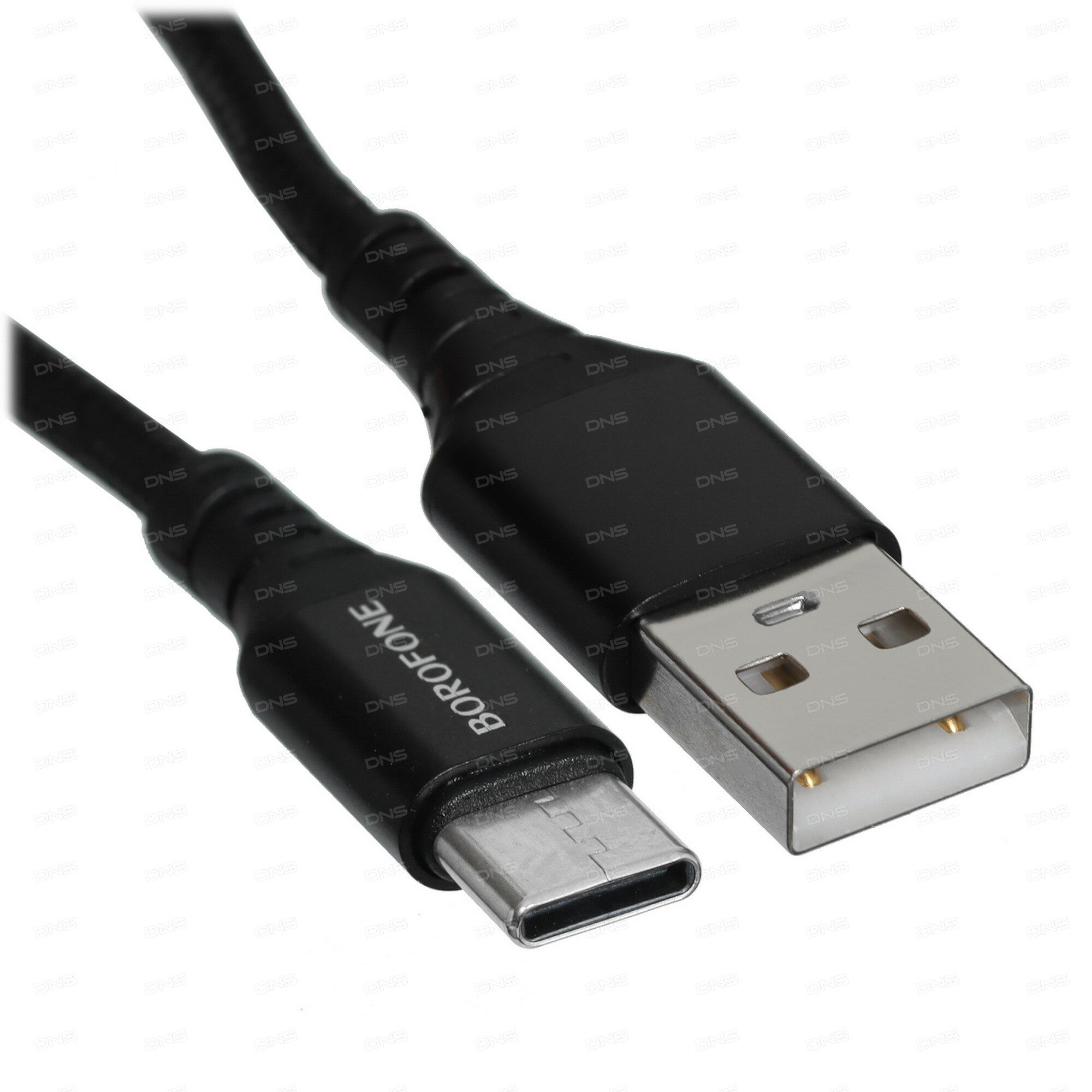 Кабель круглый Borofone USB Type-C - USB 2.0 Type-A черный 1 м