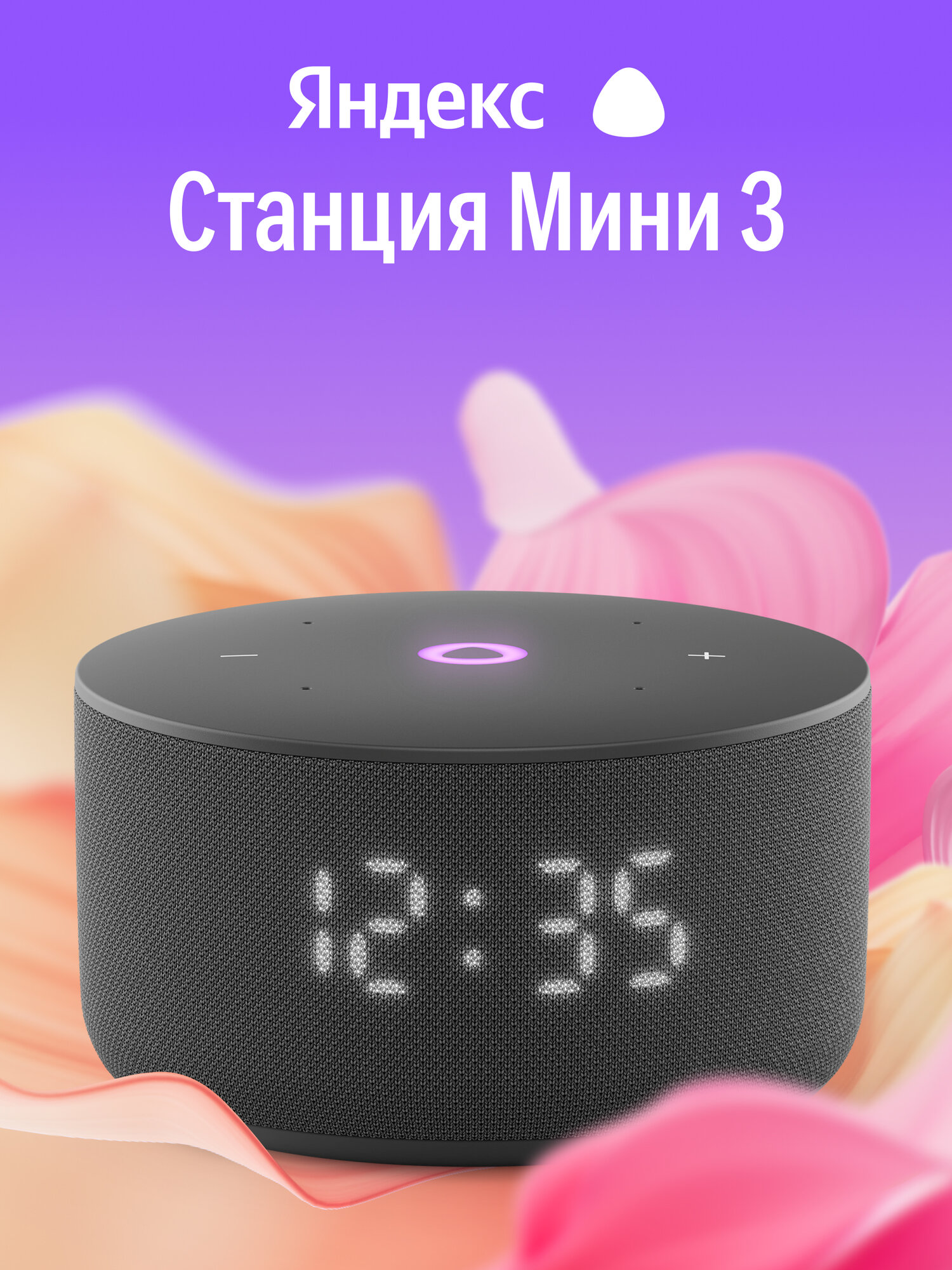 Умная колонка Яндекс Станция Мини 3 с Алисой , 12Вт, черный