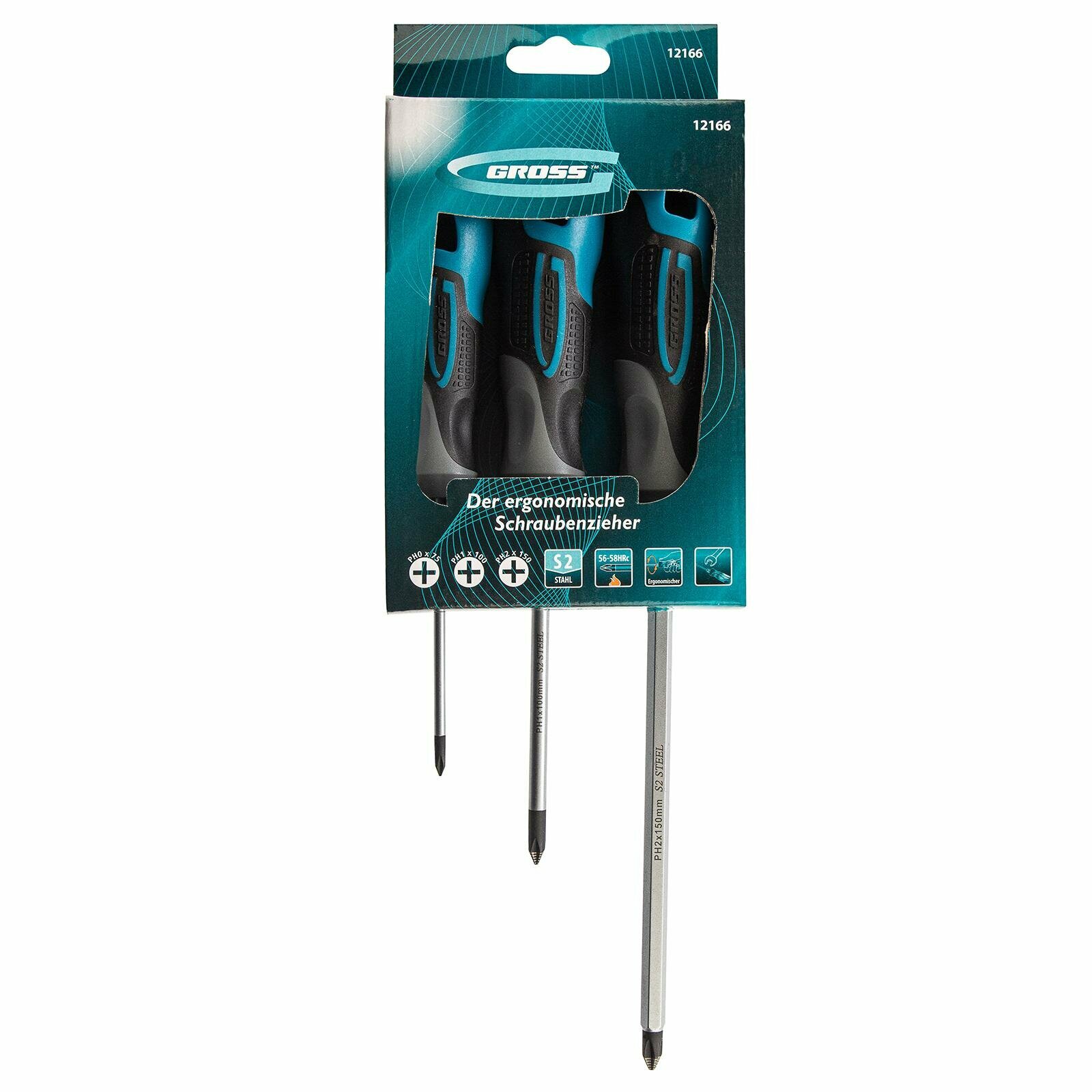 Набор отвёрток Gross 3 шт PH, S2 — фото 1