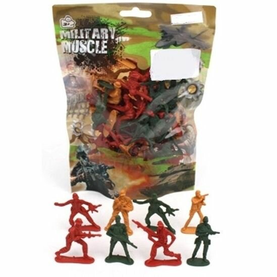 Набор солдатиков КНР пластиковые, 3 цвета, 5 см, в пакете