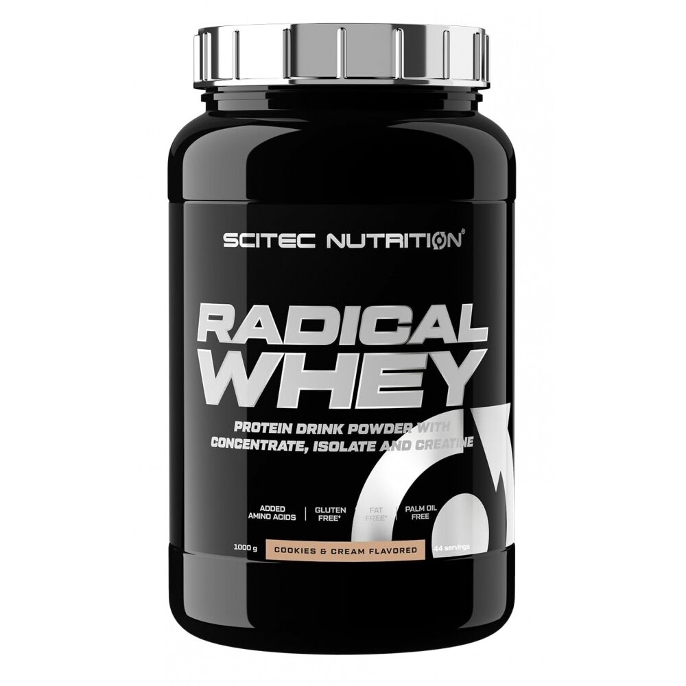 Протеин сывороточный Scitec Nutrition Radical Whey, 1000 г, Вкус Cookies & Cream / Печенье и Крем