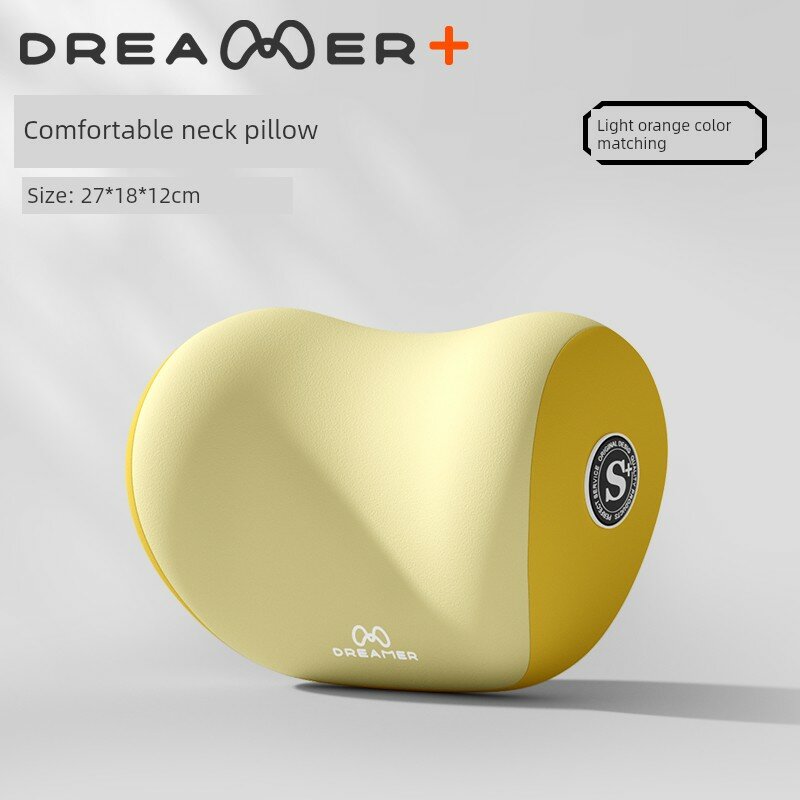 ZMR Comfort Подушка для шеи в машину - Оранжевый узор для поддержки шеи водителя