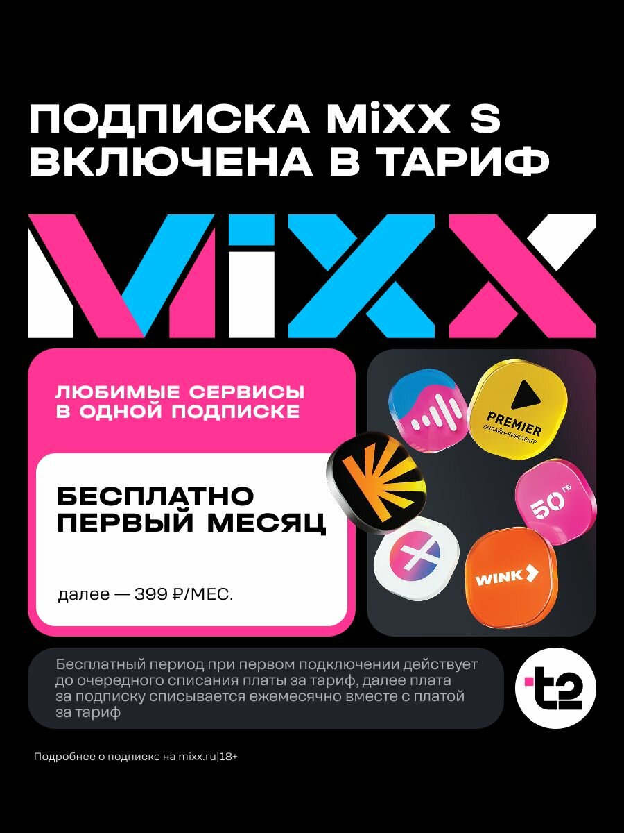 Сим-карта t2 Тариф Мой онлайн для Санкт-Петербурга и Ленинградской области — фото 5
