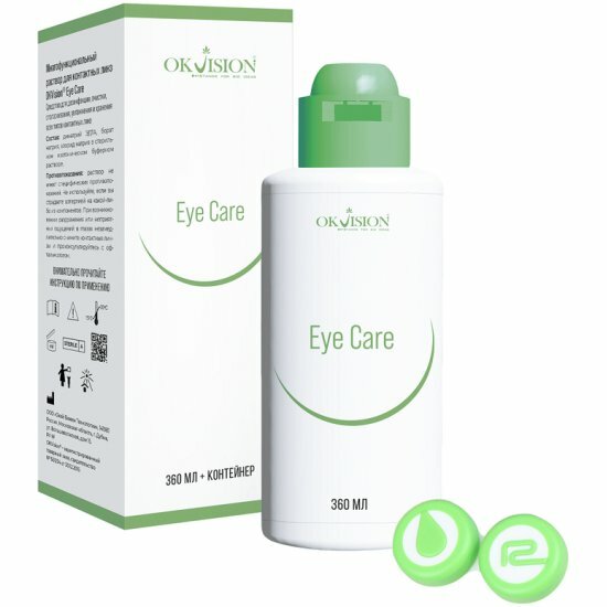 Раствор для контактных линз Okvision Eye care, 360 мл + Контейнер