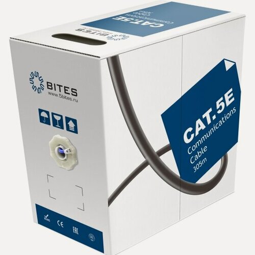 Изображение товара Кабель 5BITES FS5505-305A-BL F/UTP / SOLID / 5E / 24AWG / CCA / PVC / BLUE / 305M