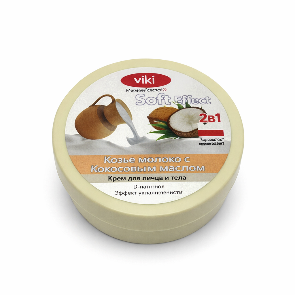 Крем для лица Viki Soft Effect 200 мл — увлажняющий крем с мягким эффектом, для всех типов кожи, ежедневный уход