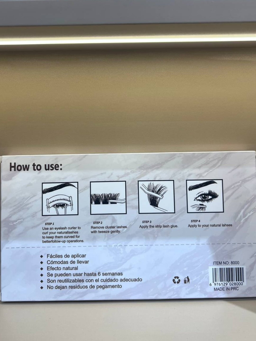 Накладные ресницы 6 в 1 с клеем, длина 8-16 мм — фото 1