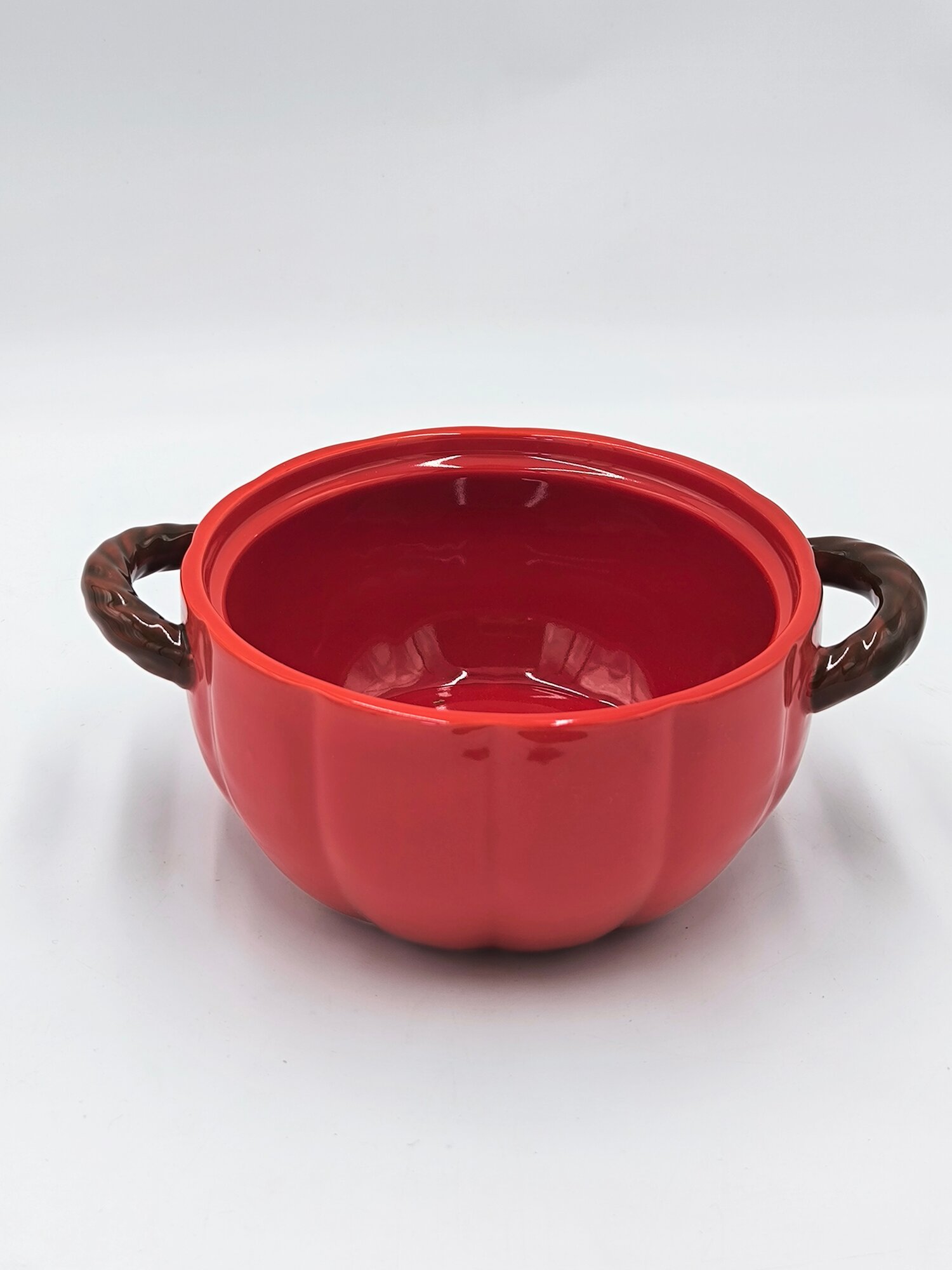 Керамическая посуда "Happy Kitchen", в форме тыквы, с крышкой, керамическая, 1 л — фото 1