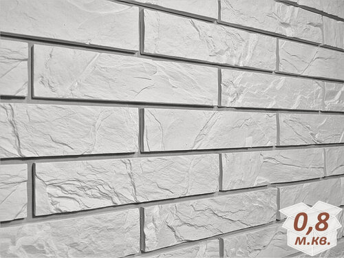 Изображение товара Декоративный камень Русский Камень Уральский скол Белый, 0,8 м. кв.