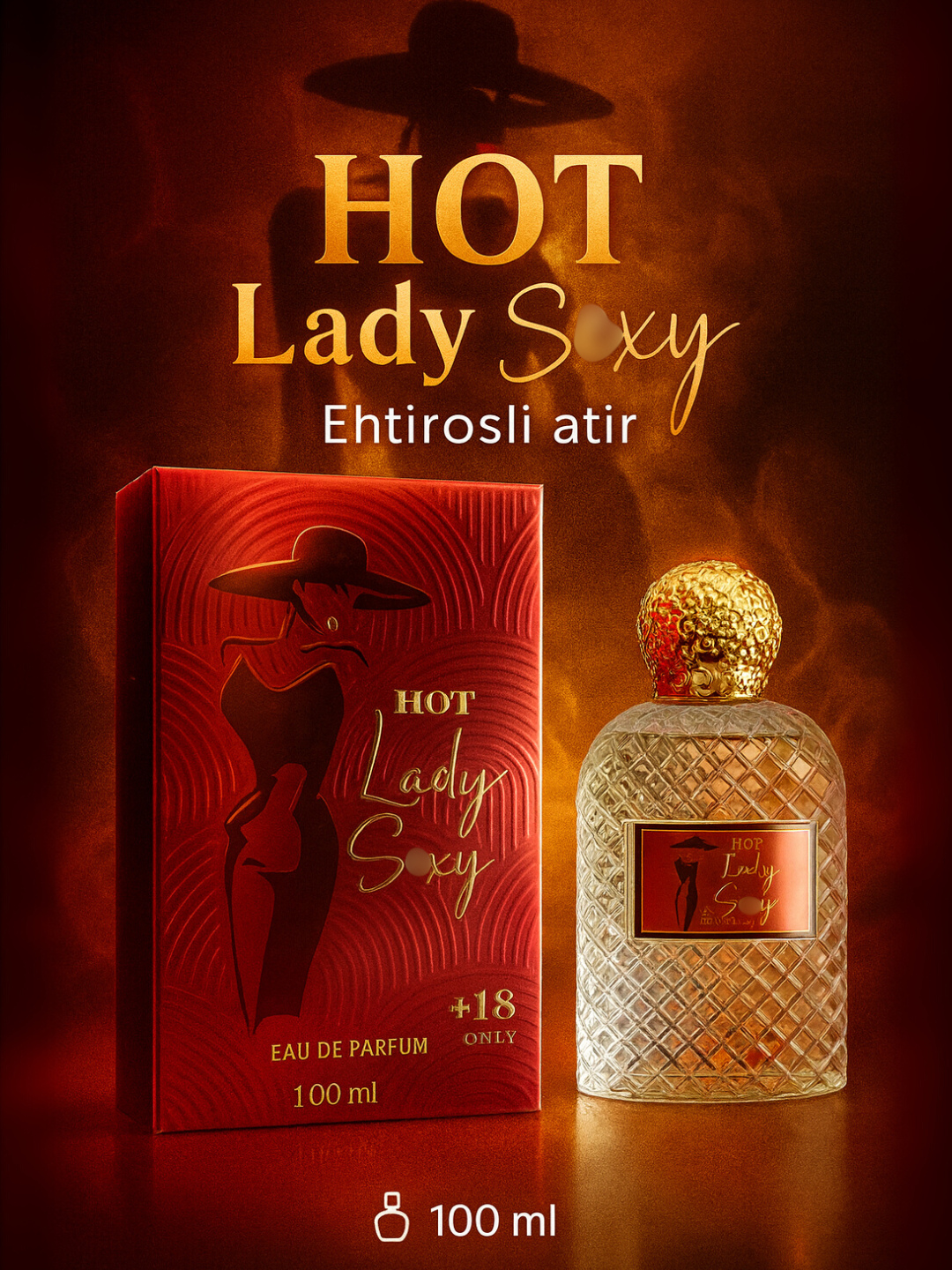 Духи "Страстные", феромоны, яркий аромат, перезаполняемый флакон, 100%, 100ml