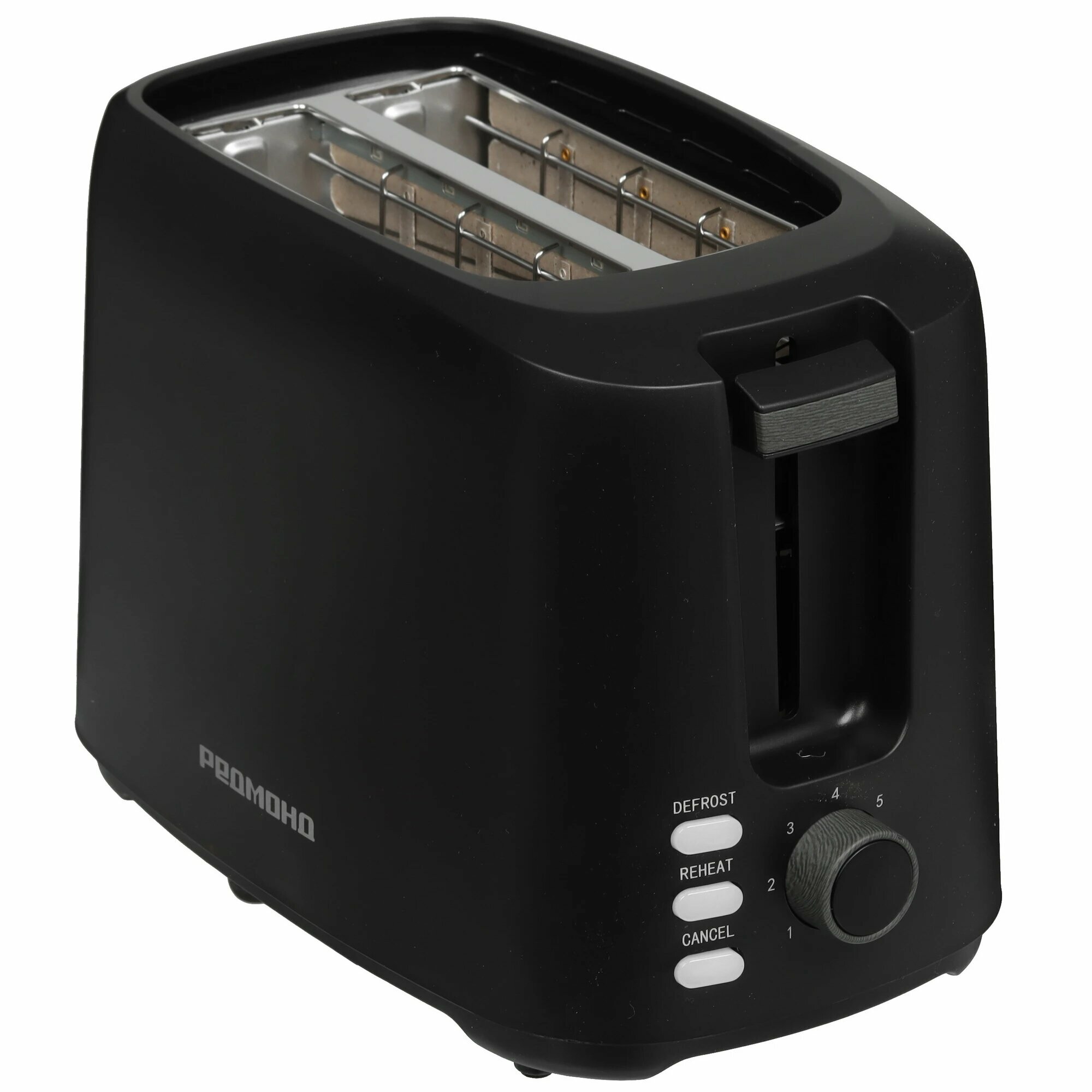 Тостер для хлеба с поддоном для крошек редмонд T908 (черный), 7 степеней обжарки, разморозка