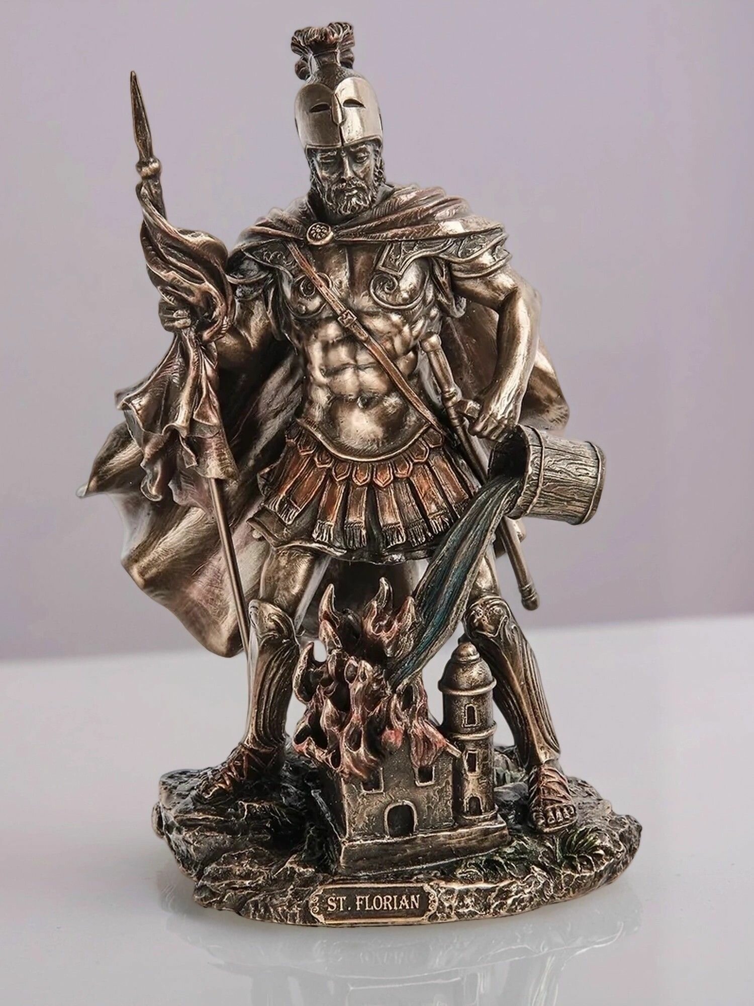 Статуэтка Святой Флориан, 23*10*14см, материал изготовления полистоун — фото 1