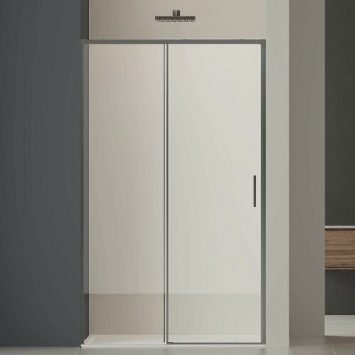 Изображение товара Душевая дверь Софт 2 (Soft 2) VDS-3SO2130CLGM, 1300, вороненая сталь, стекло прозрачное