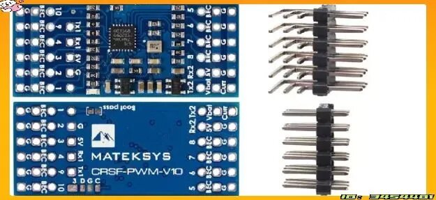 Преобразователь MATEK CRSF-PWM- v10/CRSF-PWM-6/CRSF-PWM-C, размеры 38 мм x 16 мм
