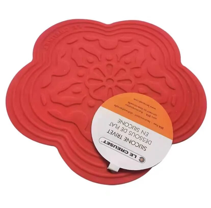 Le Creuset Коврик для сушки посуды 20 см x 20 см х 0.3 см 1 шт силикон красный