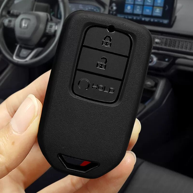 Крышка для брелока Honda 3-кнопочный старт/HOLD матовый чёрный одинарный комплект