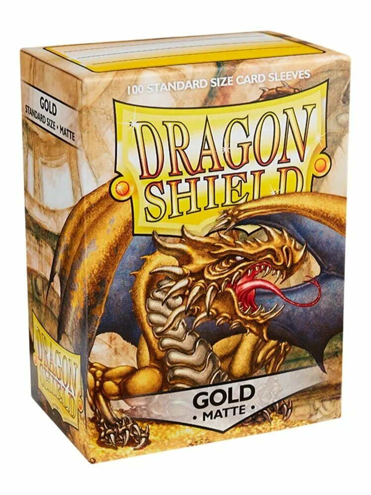 Dragon Shield MATTE Gold Матовые протекторы (100 шт.)