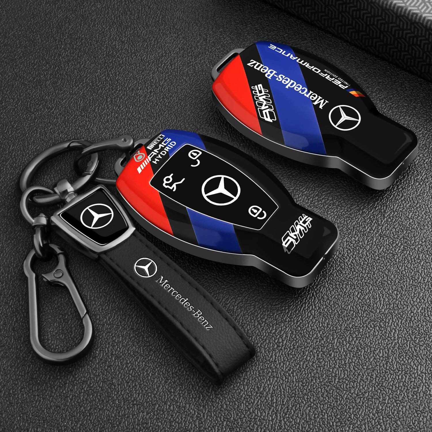 Черный рыцарь чехол для ключей Mercedes-Benz с шнуром-подвеской - функциональный аксессуар для B200/CLA220 моделей