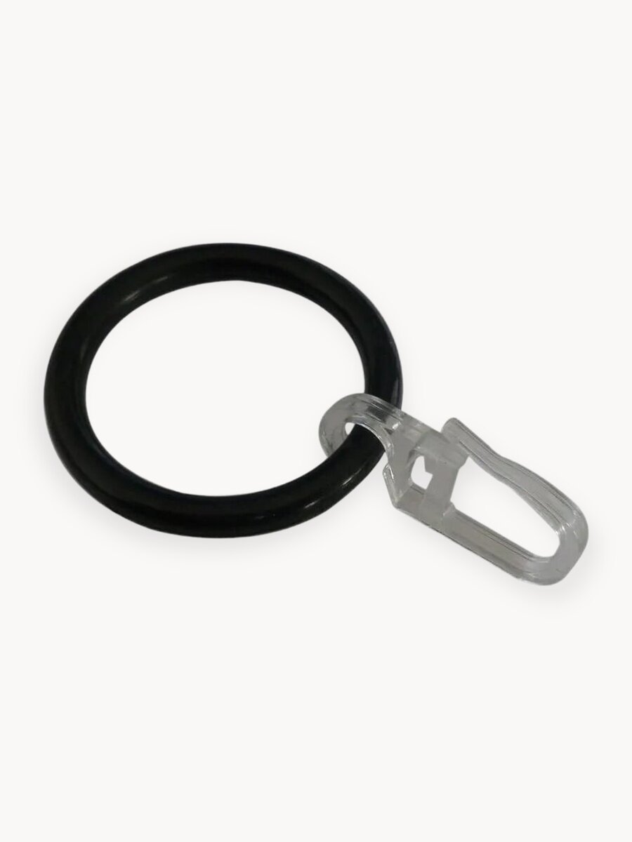 Кольца Арт-Декор для штор с крючком, диаметр 10 мм, черный, 10 шт.