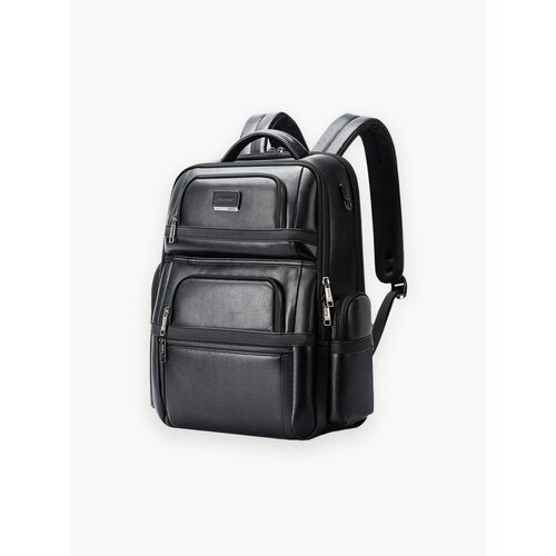 Рюкзак мужской кожаный городской дорожный Bopai большой 29л, для ноутбука 15.6