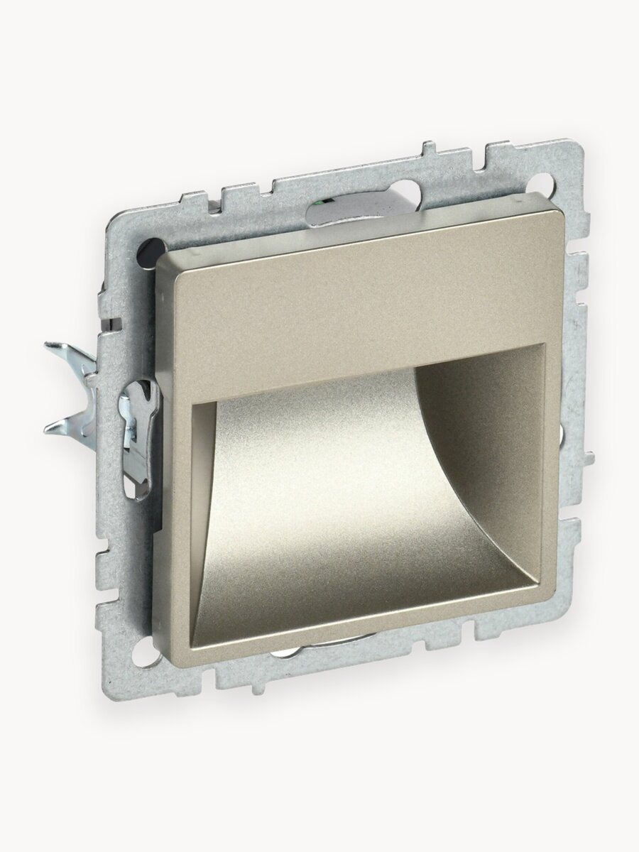 Подсветка светодиодная встраиваемая IEK BRITE ПЛ20-БрШ, шампань, холодный белый свет, IP20, 230В, пластик