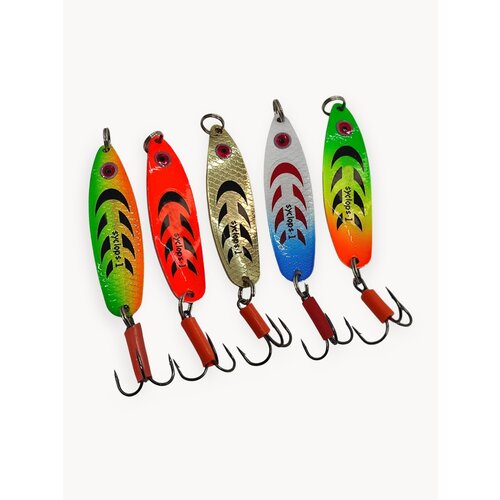 Набор блесен колеблющихся 5шт (12гр) / Блесна колебалка для рыбалки / Блесна на хищника /Набор для рыбалки / Набор блесен колебалок для рыбалки