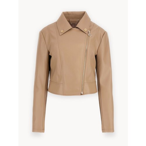 фото Куртка guess clemence pu leather jacket, размер xl, песочный