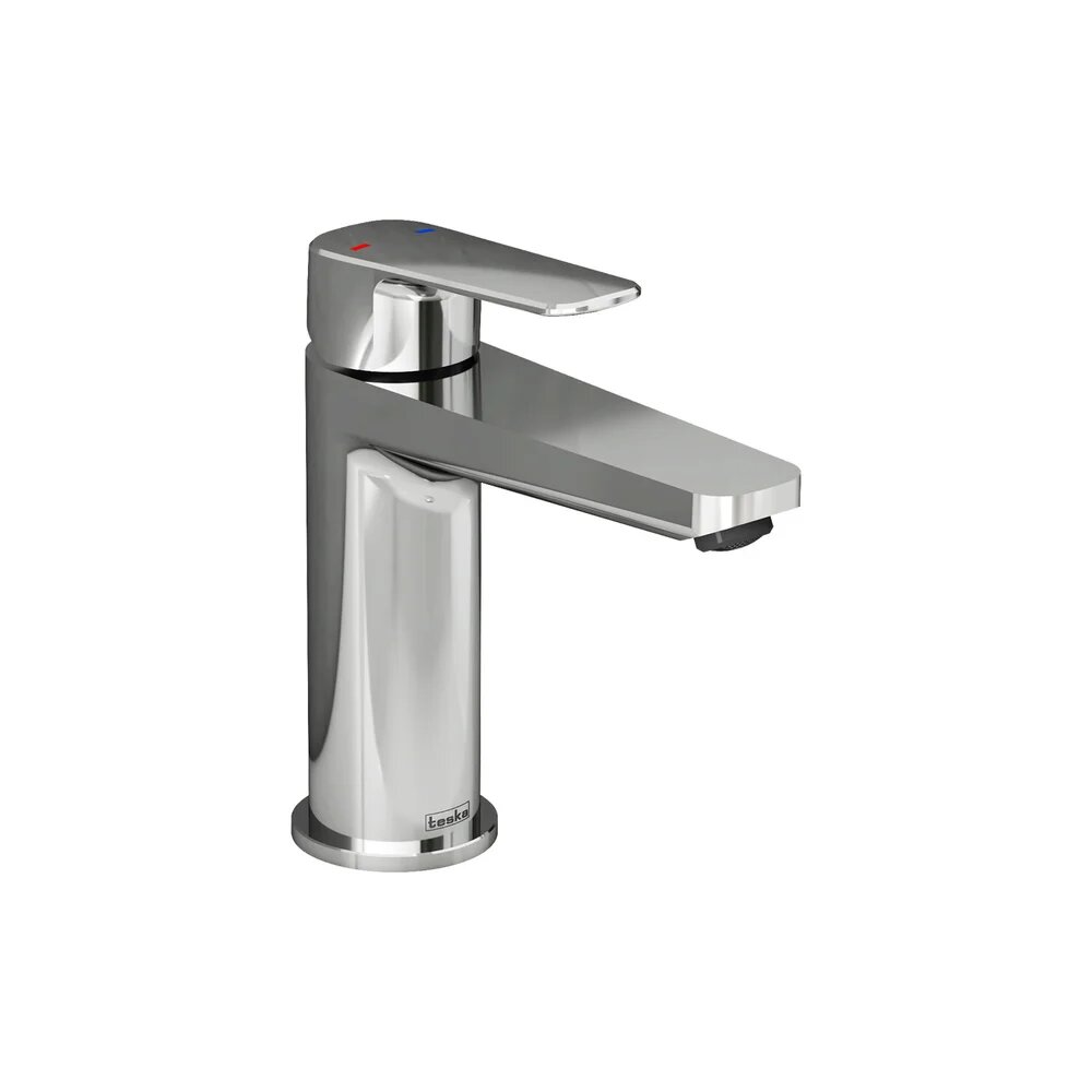 Смеситель для раковины Teska Quars E5616 хром  глянцевый  кран для ванной в раковину  из латуни  рычажный  с керамическим картриджем  с функцией экономии расхода