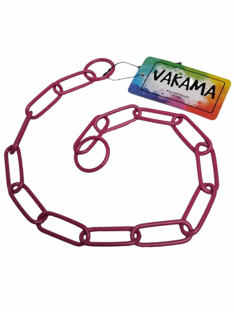 Ошейник-удавка, цепочка Vakama Color DT большое звено, 50/55см