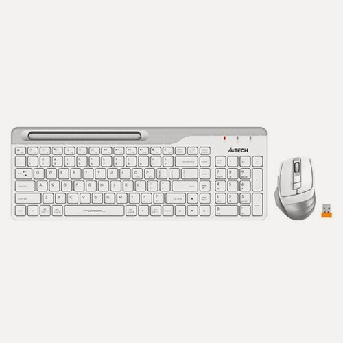Изображение товара A4Tech Клавиатура + мышь Fstyler FB2535C клав: белый серый мышь: белый серый USB беспроводная Bluetoot