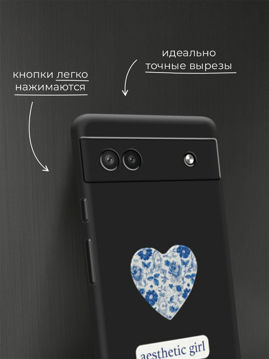 Чехол на Google Pixel 6A / Гугл Пиксель 6А с принтом "Aesthetic girl 2" — фото 1