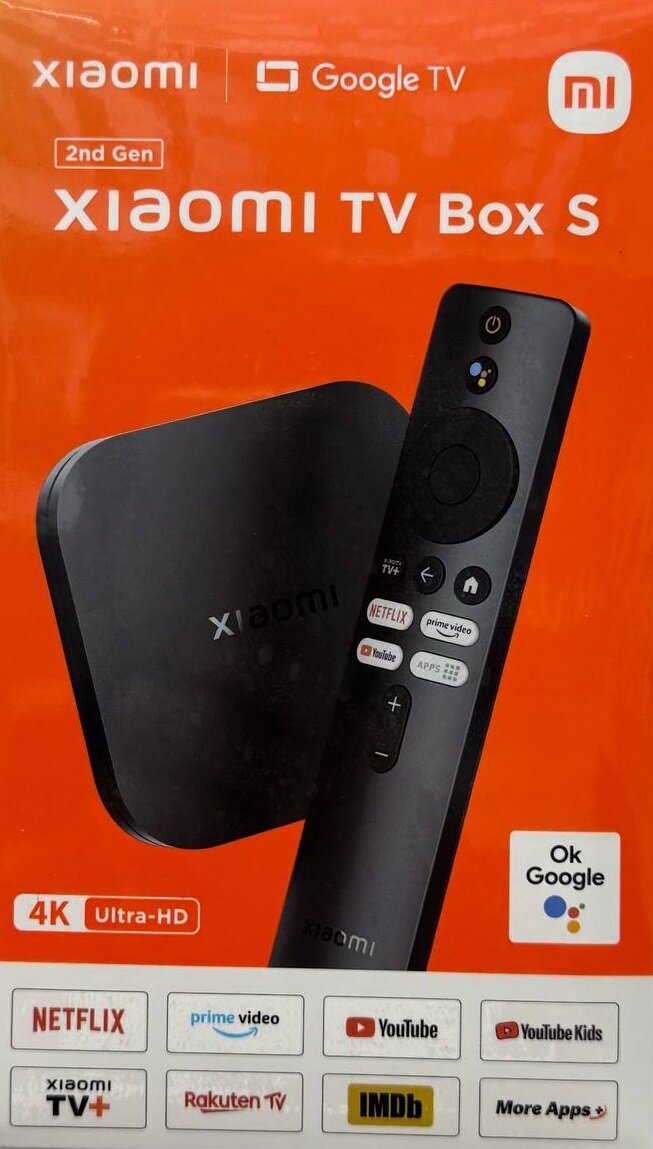 Тв-Приставки Xiaomi Mi Tv Box Приставка Xiaomi TV Box S 2nd Generation, голосовое управление, поддержка Google TV