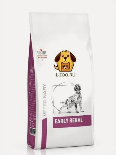 Изображение товара Early Renal Dog (2 кг) Корм сухой полнорационный диетический для взрослых собак при ранней стадии почечной недостаточности. Ветеринарная диета.