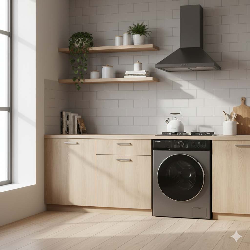 IMMER T6 6 кг – Премиальная умная стиральная машина | Энергоэффективная, мощнсовременный дизайн, сенсорное управление — фото 1