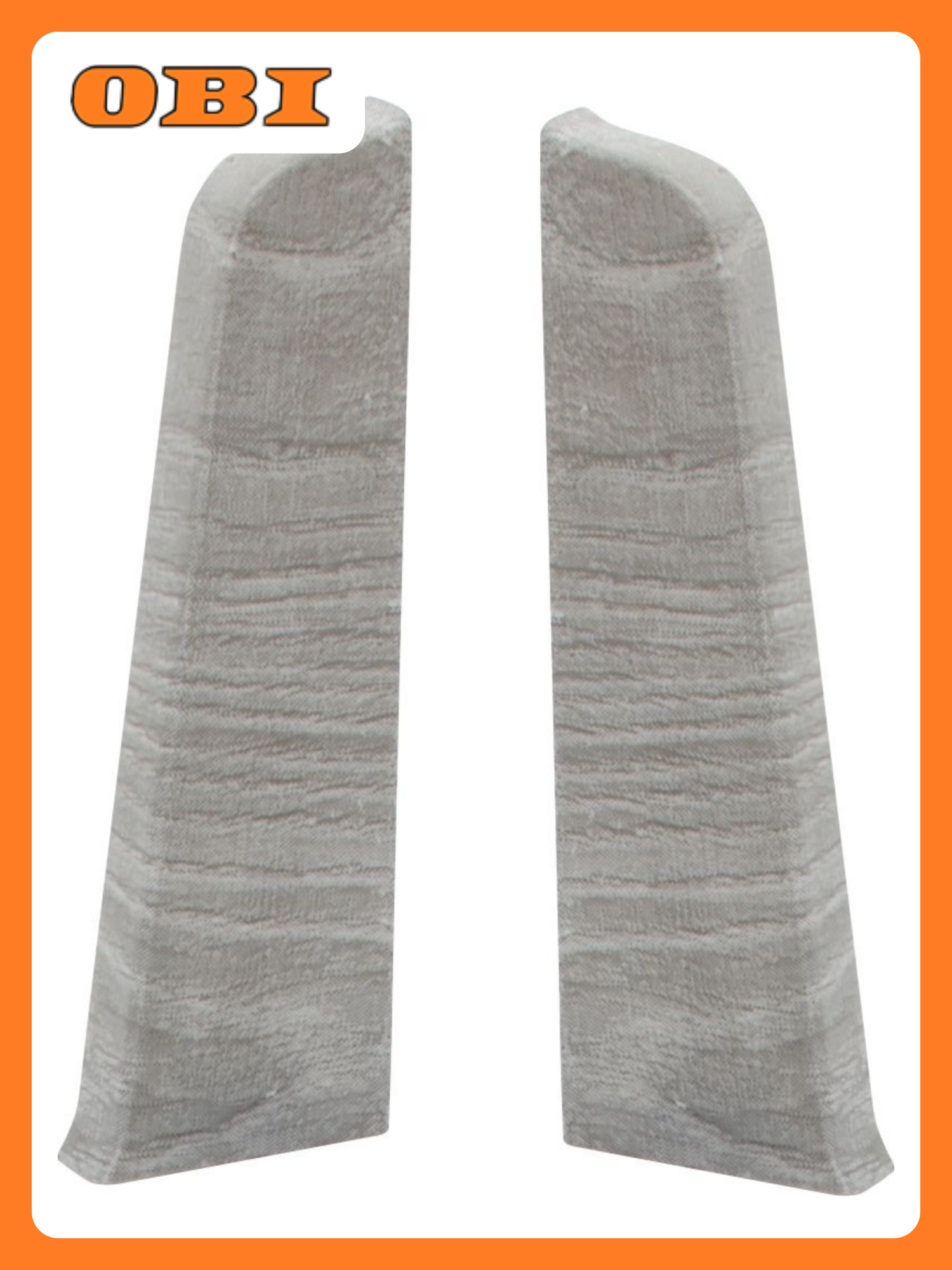 Заглушки (левая+правая) к напольному плинтусу Salag Lima Серый Гладстоун