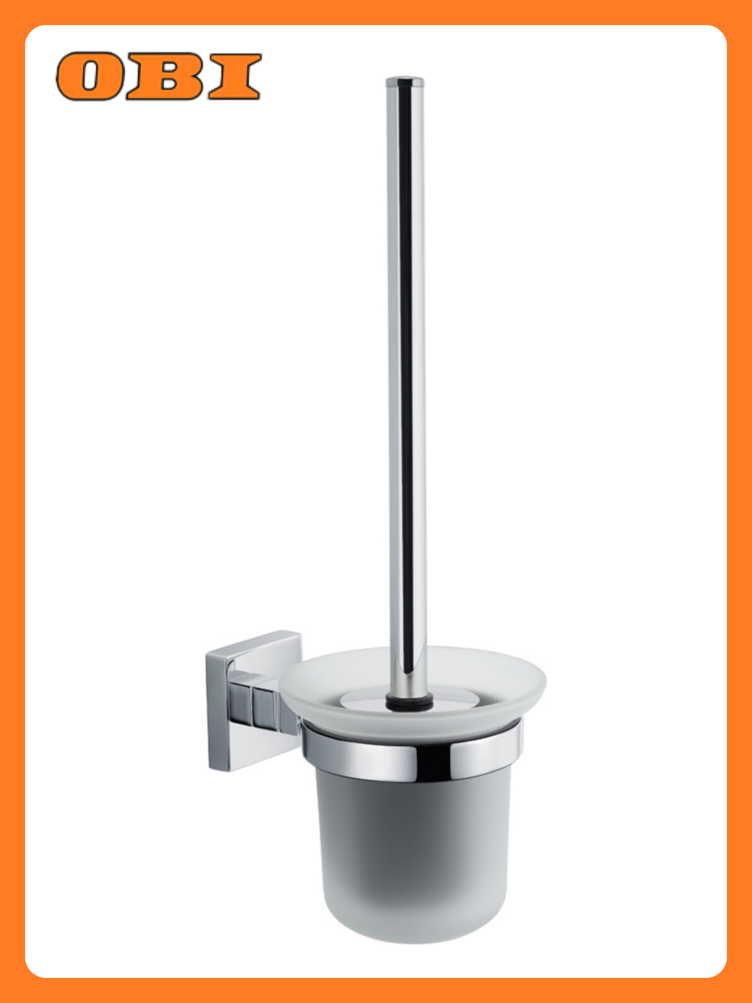 Ерш для туалета Fixsen Metra подвесной хромированная подставка матовый белый