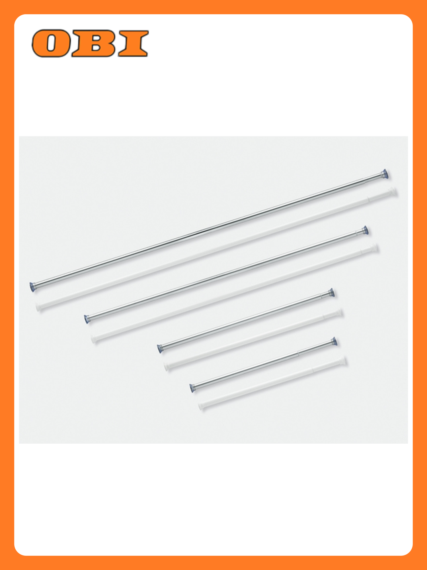 Штанга для ванн BACCHETTA белая 125х220 см