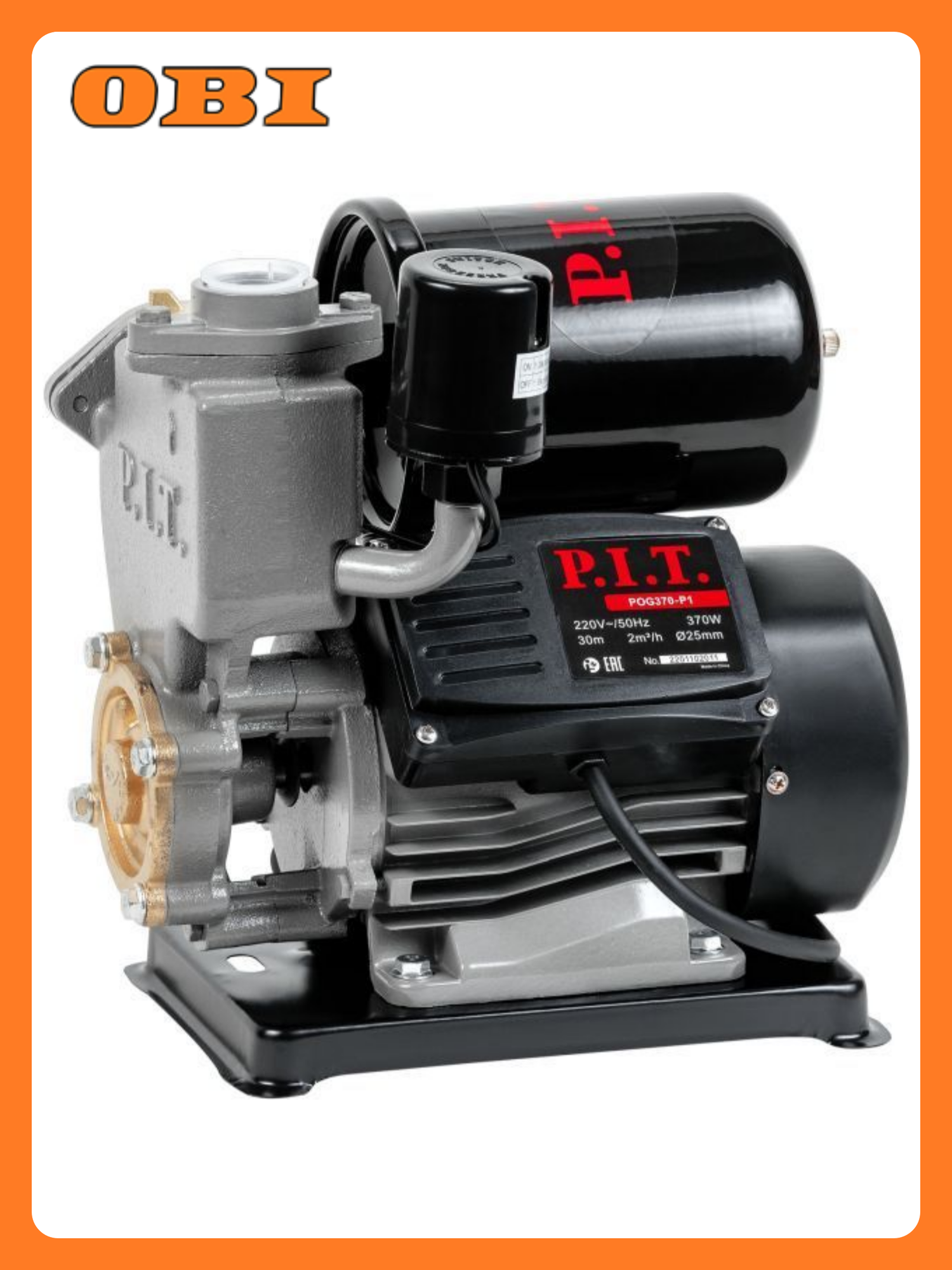 Насосная станция P.I.T. POG370-P1 370Вт 33 л/мин бак 2л напор 30 м