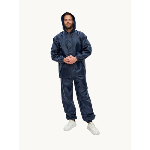 Дождевик мужской пончо накидка KATRAN циклон (Оксфорд, темно-синий), Размер: 44-46